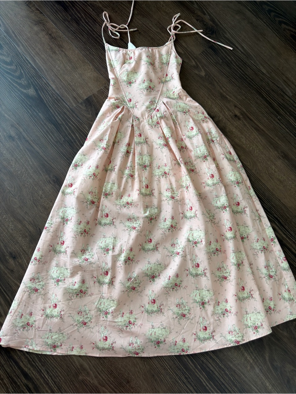Girls Pink Floral  Maxi Dress